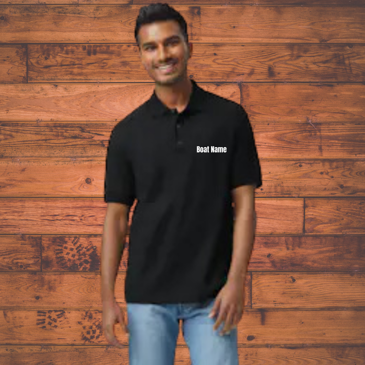 Polo Shirt with Embroidery Boat Name