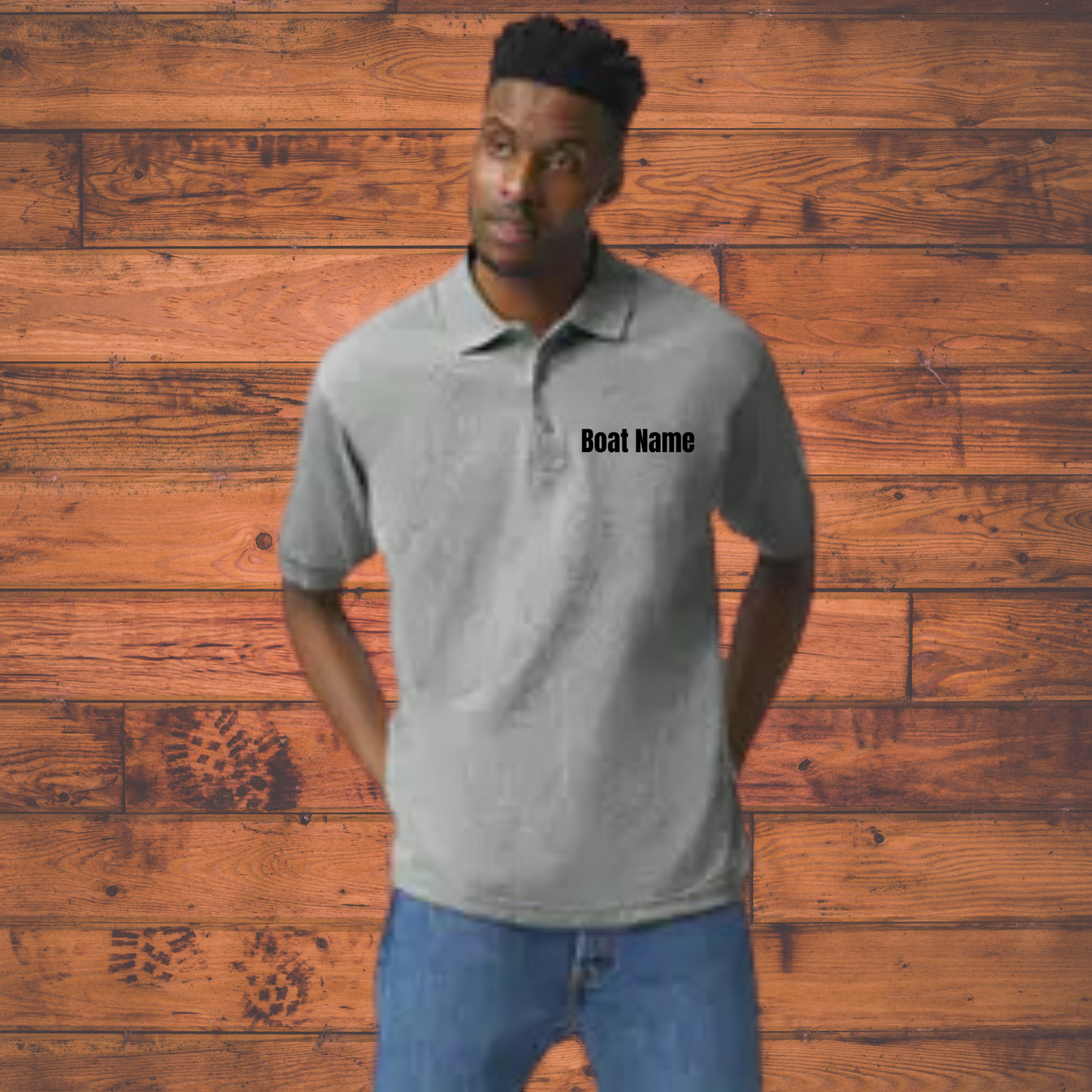 Polo Shirt with Embroidery Boat Name