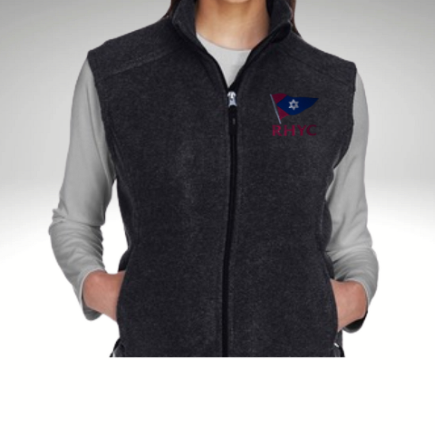 Men's or Women's Fleece Vest with RHYC logo embroidered on it