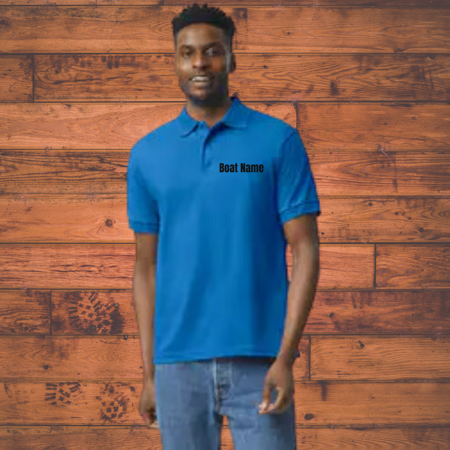 Polo Shirt with Embroidery Boat Name