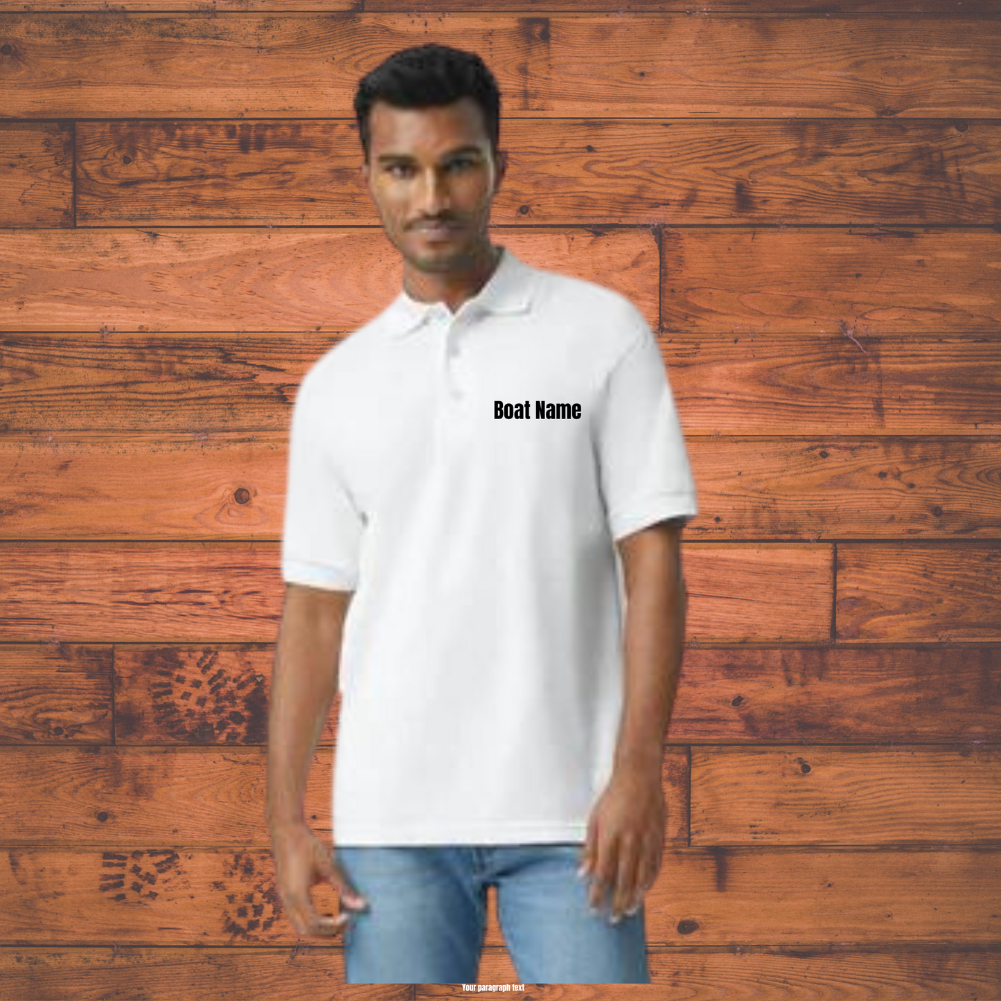 Polo Shirt with Embroidery Boat Name