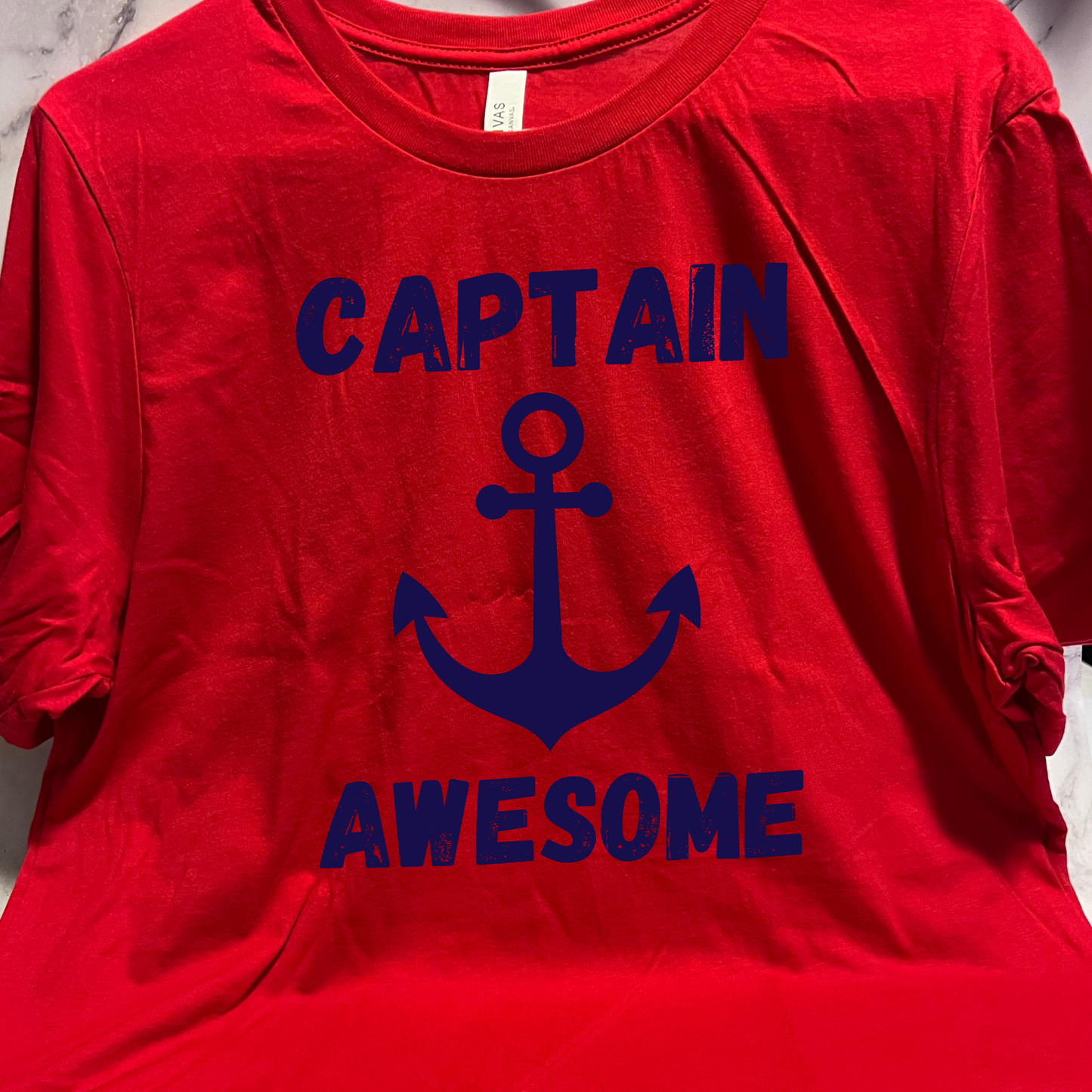 Captain Awesome, Funny boat shirt, short sleeve unisex t-shirt