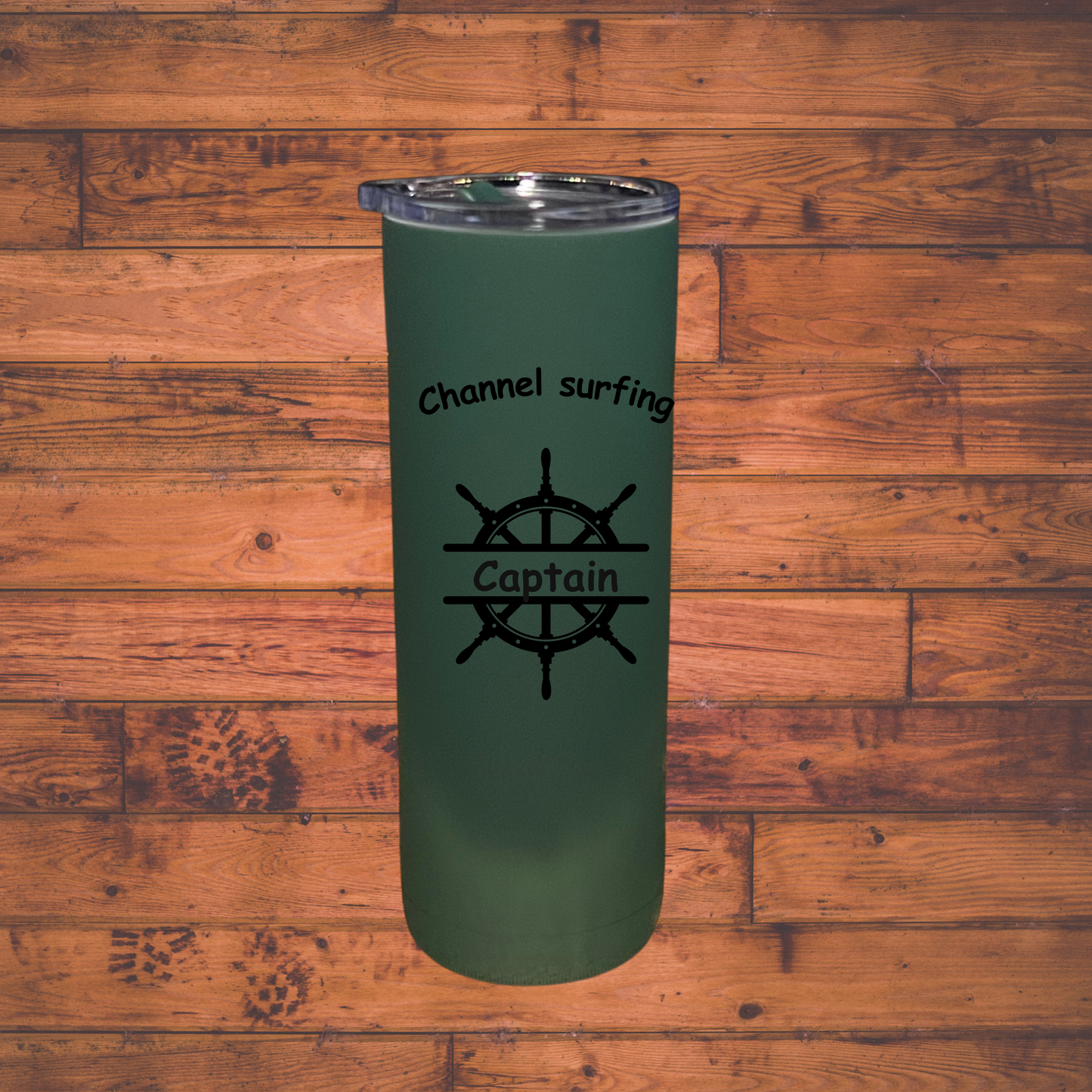 Personalized with your boat name  20oz captain metal coffee tumbler