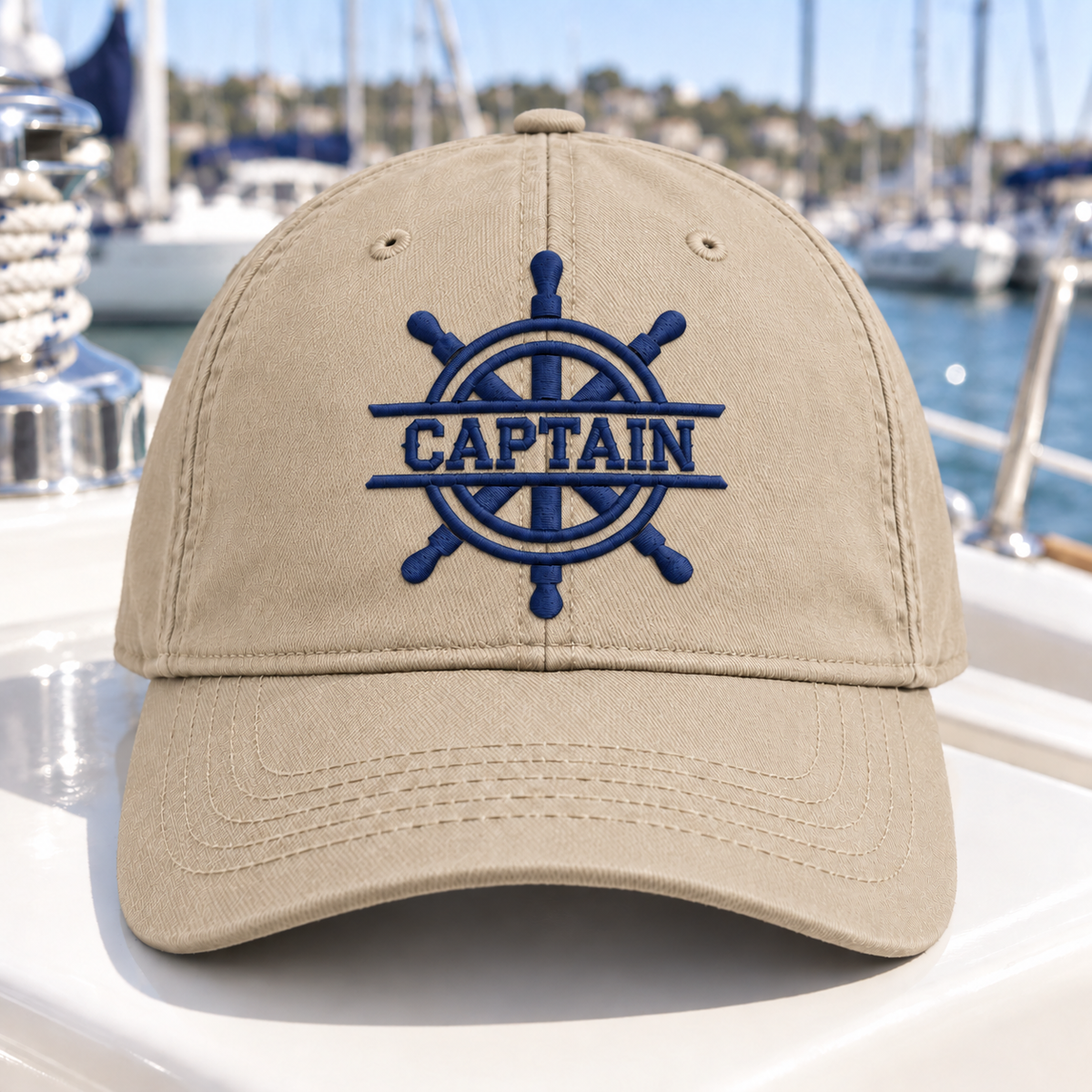 Captain Embroidered Boat Hat