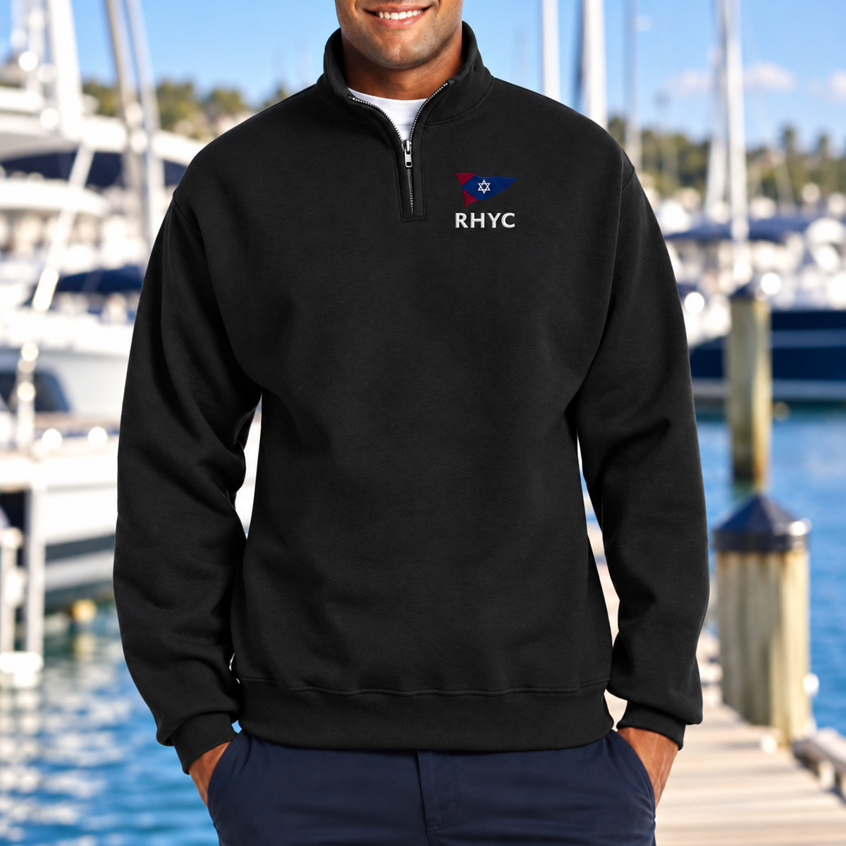 RHYC Embroidered Quarter-Zip Sweatshirt