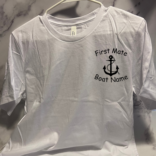 Personalized First mate short sleeve unisex shirt