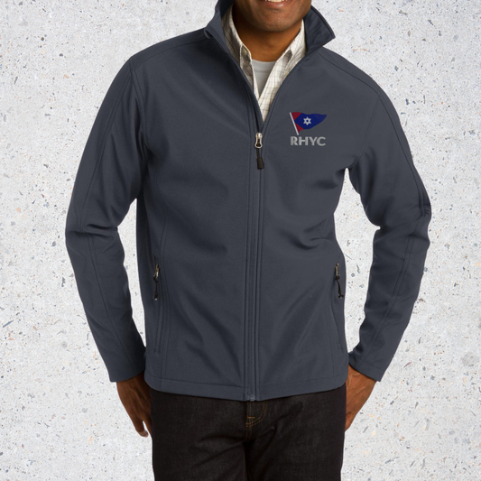 Mens or Women's soft shell jacket with embroidered RHYC on left chest add boat name on right if desire