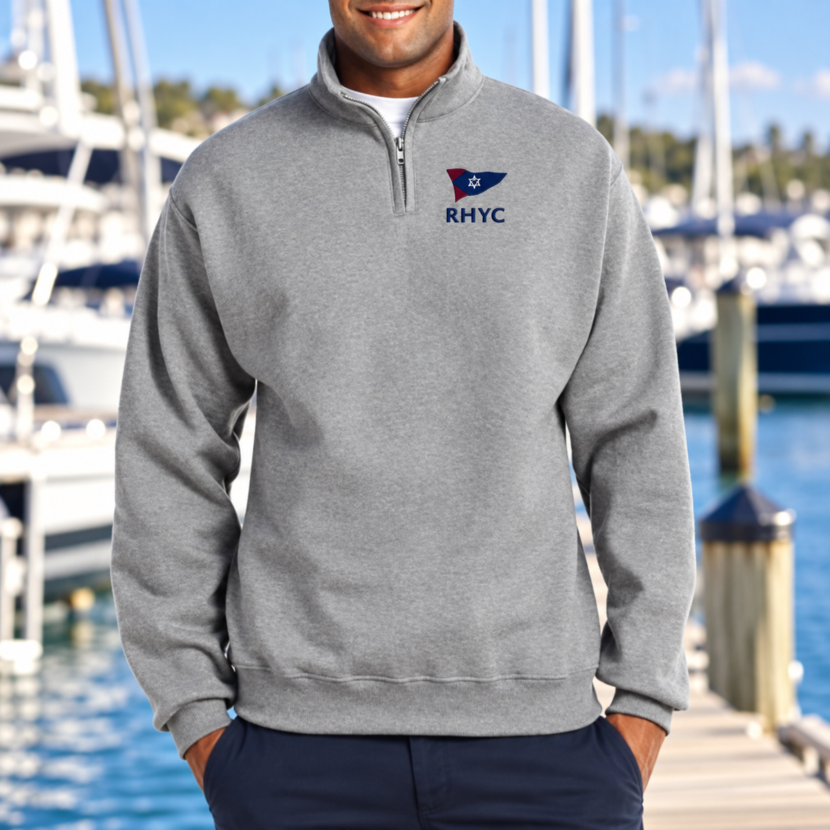 RHYC Embroidered Quarter-Zip Sweatshirt