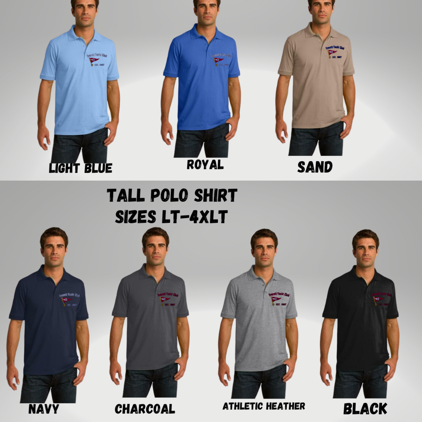 Mens Tall Polo with Embroidered EYC Logo