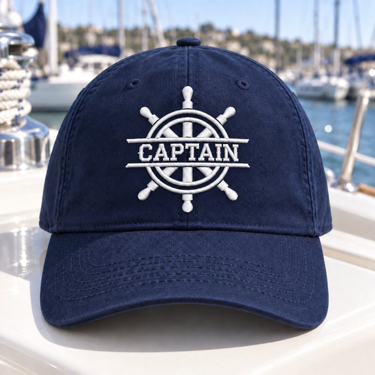 Captain Embroidered Boat Hat
