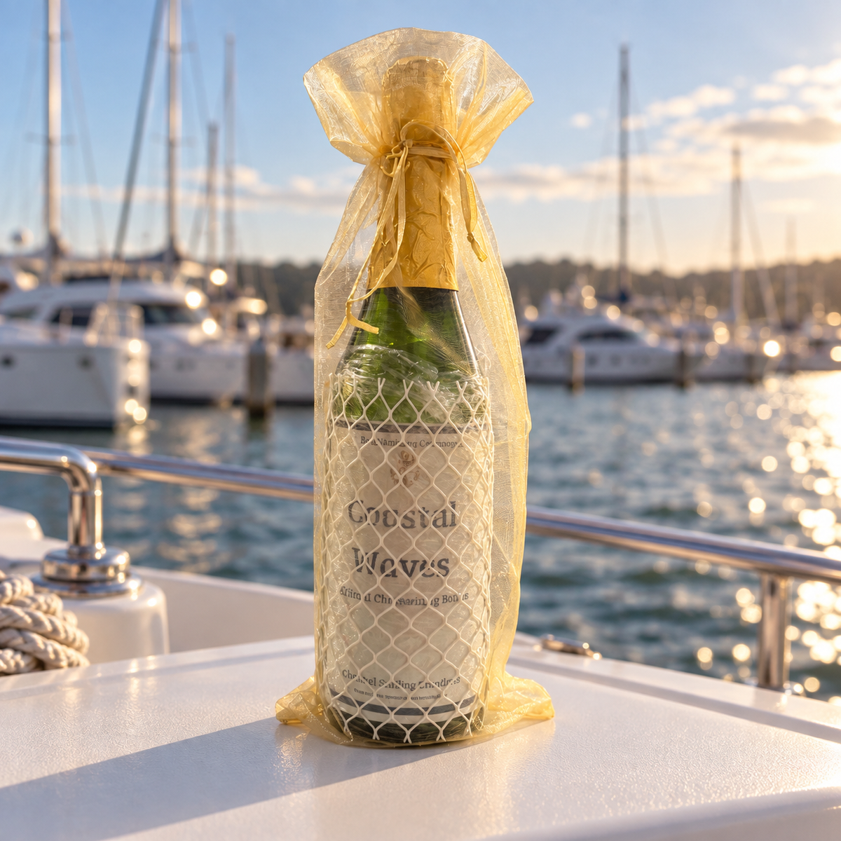 Personalized Boat Christening Bottle — Bottle Only