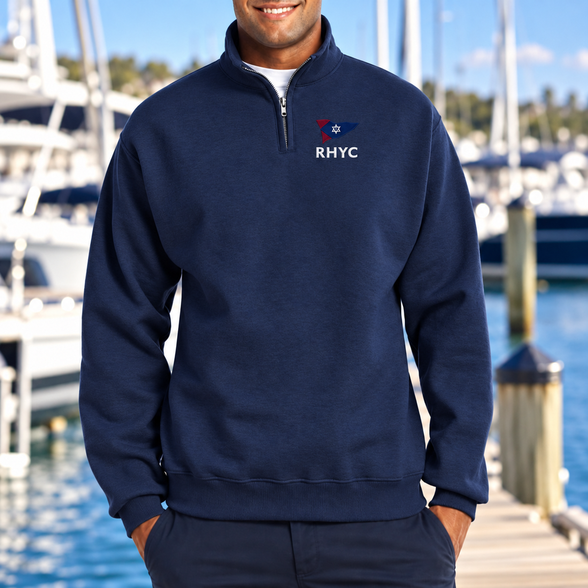 RHYC Embroidered Quarter-Zip Sweatshirt